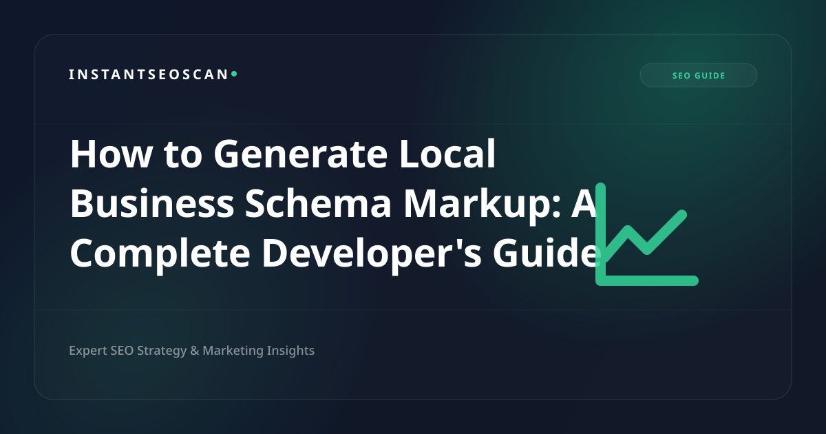 How to Generate Local Business Schema Markup: A Complete Developer's Guide