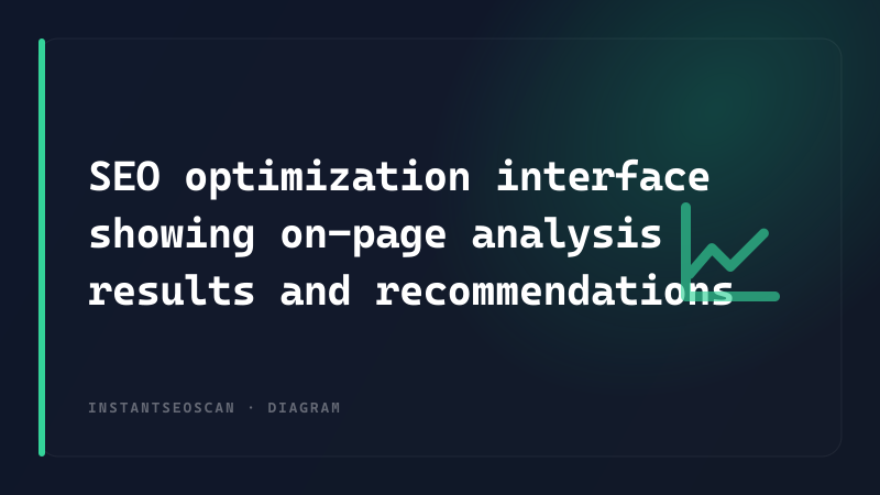 SEO optimization interface showing on-page analysis results and recommendations