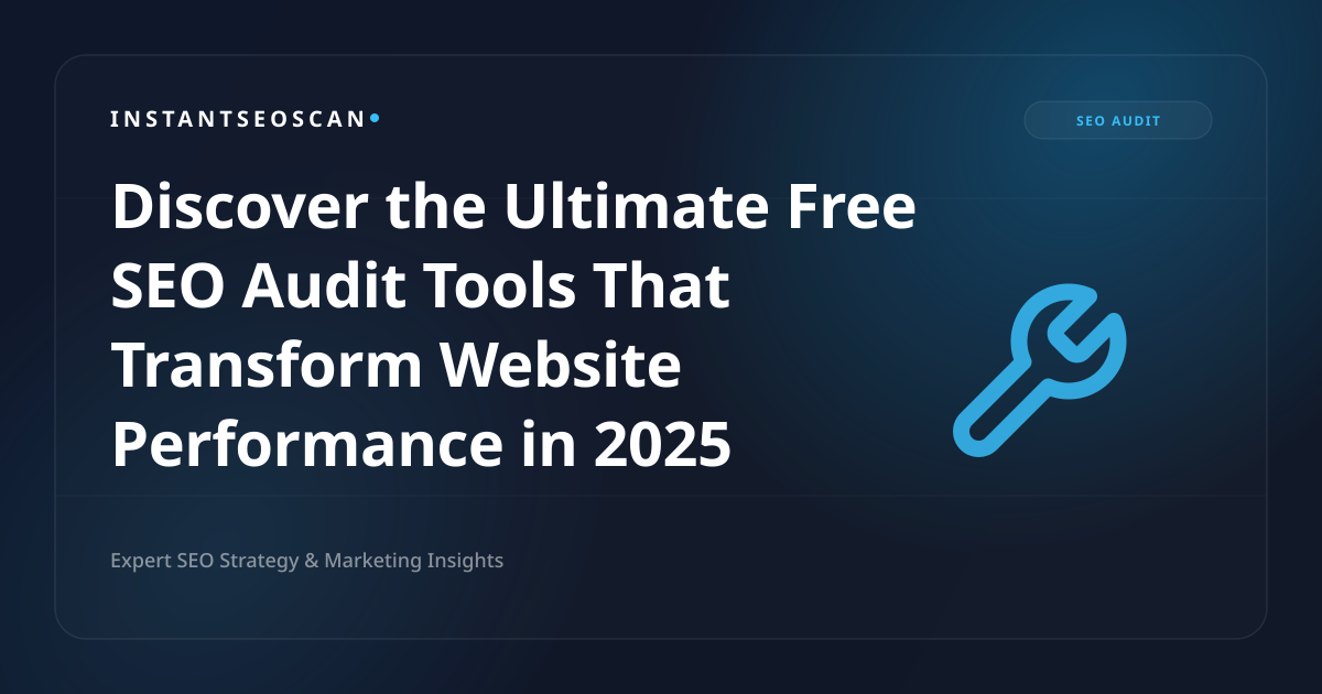Découvrez les outils d'audit SEO gratuits ultimes qui transforment les performances des sites Web en 2025